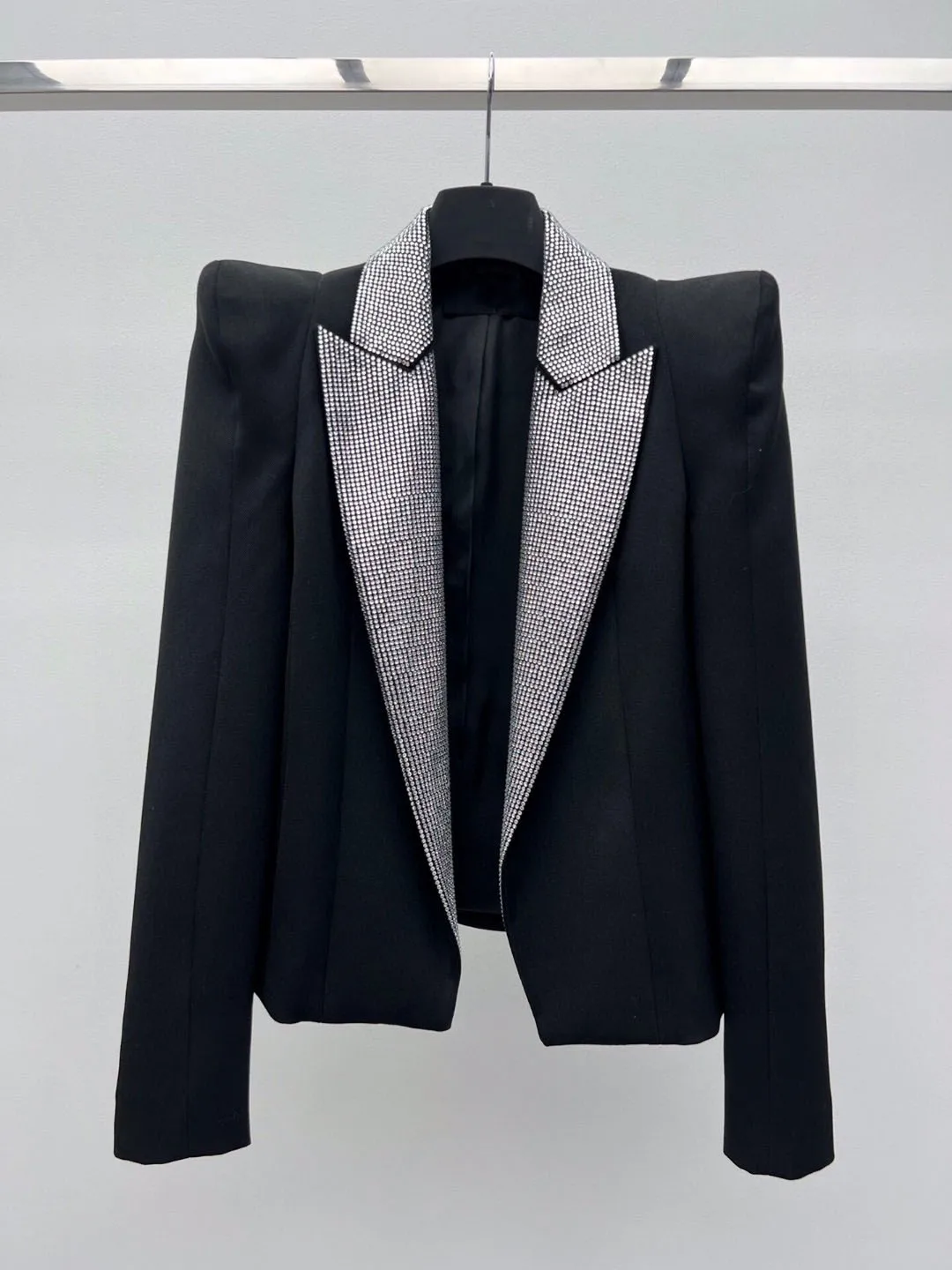 

Women's Clothing High Quality Diamonds 80% Wool Blazer Female Chic Coat for Lady Autumn Winter New 0118