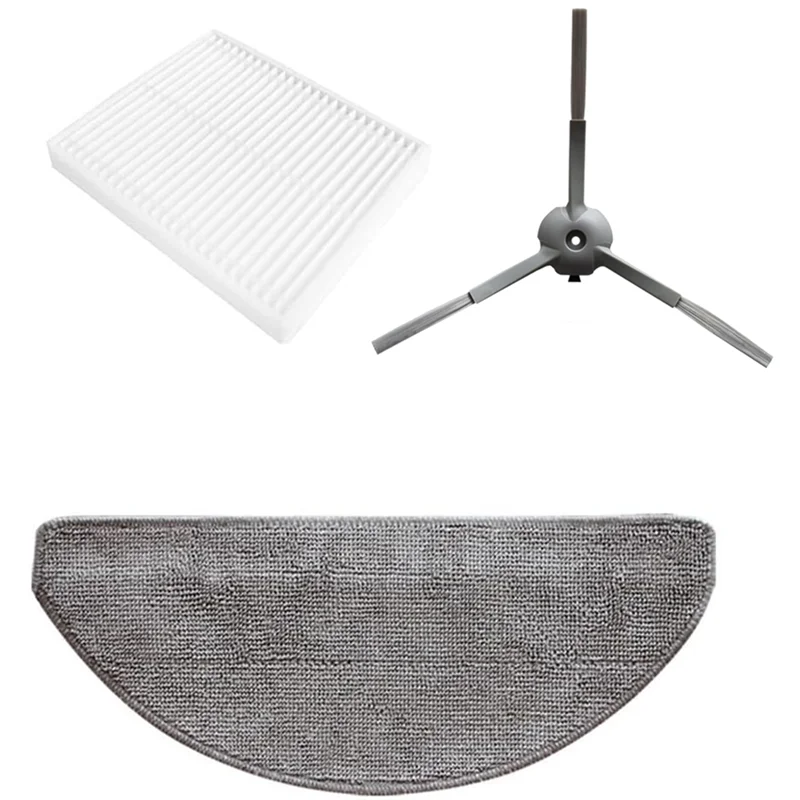 ABRG-مجموعة ملحقات لأجزاء المكنسة الكهربائية Vyzzle D10 تنظيف فعال لمرشحات Hepa ممسحة قماش فرش جانبية