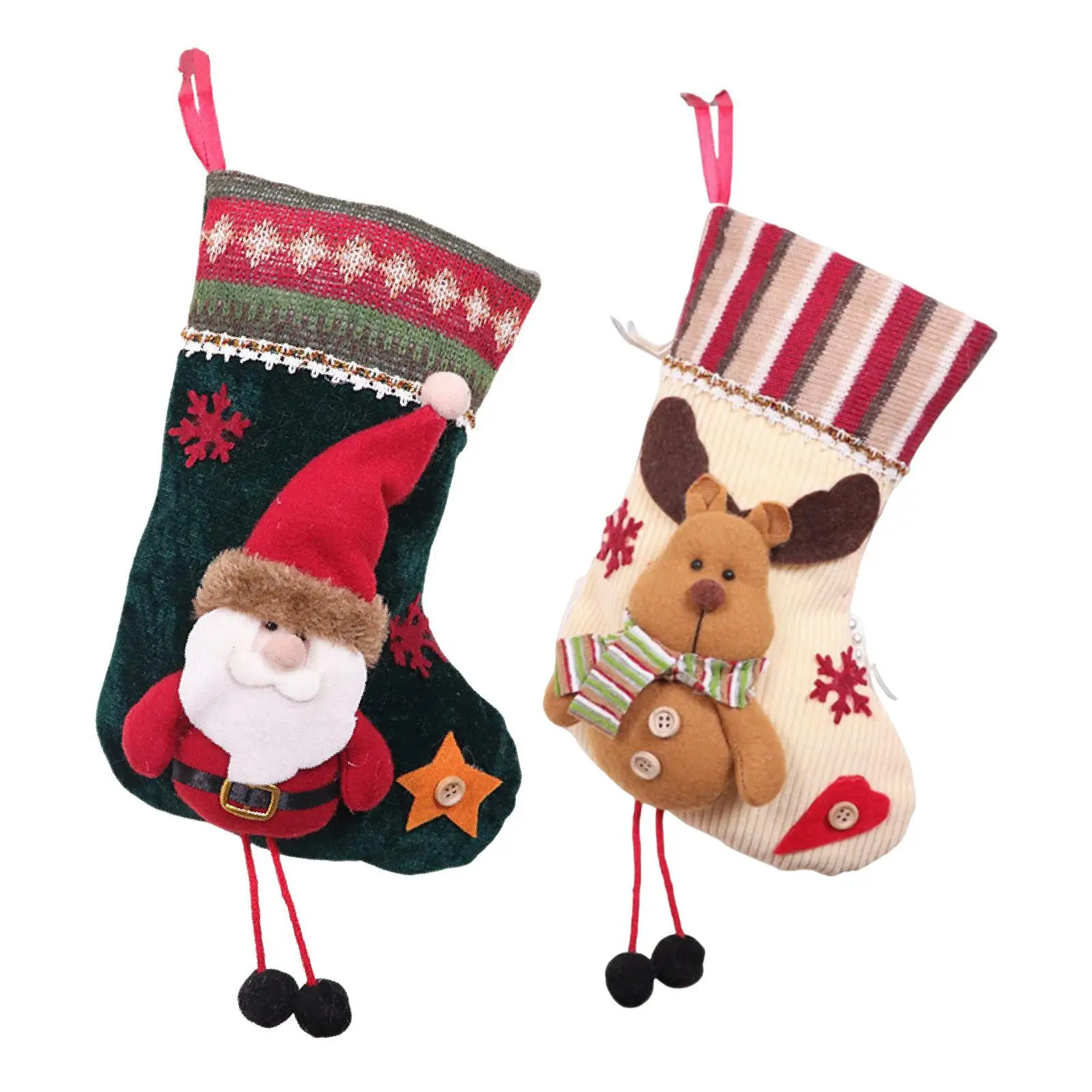 Christmas Stocking Cute Christmas Decoration for Farmhouse Festive Fireplace
