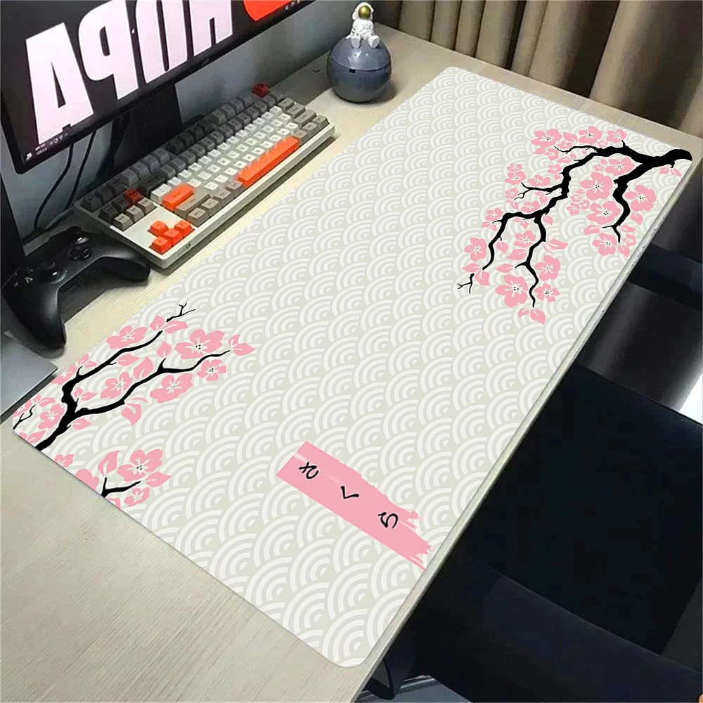 Sakura Japanese Cherry Blossom Mouse Pad Gaming XXL Home New HD Kawai  Mousepad XL keyboard pad Non-Slip Carpet Laptop Mice Pad