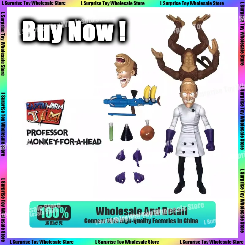 

[In Stock] Pdna 1/12 Earthworm Jim Figure Psy Crow Bob Killer Professor Monkey For A Head Game Action Figures Model Gift Toys