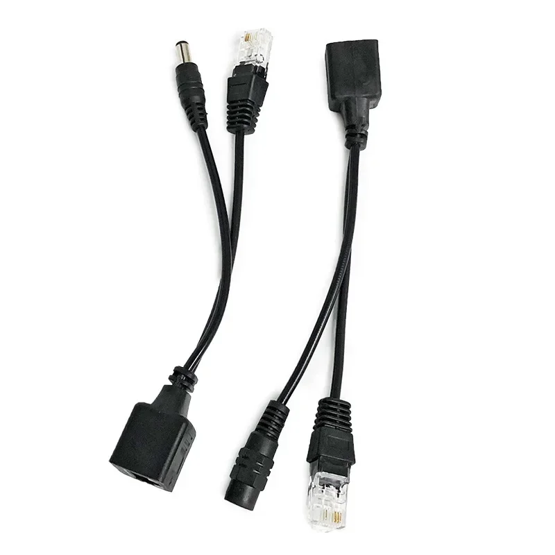 Passives Power Over Ethernet 12–48 V Injektor-Splitter-Kit, Bandgeschirmt, RJ45-POE-Adapterkabel, Synthesizer-Separator