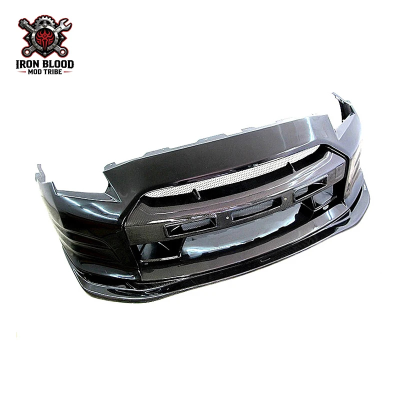 

Suitable for Top Secret GT Style Half Carbon Fiber Front Bumper Nissan GTR R35 2008-2018