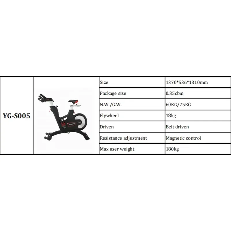 YG-S005 YG Fitness Commercial Spinning Bike Indoor Cycling Exercise Machine Gym Equipment Home Workout Sport Fit Bicycle view 5