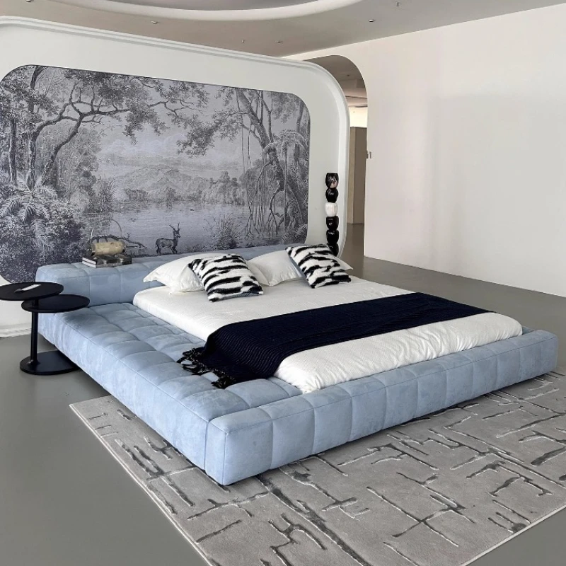 

Minimalist Modern Bed Queen Size Platform No Headboard Fancy Bed Waterproof Princess Cama De Lujo Para Dormitorio Furnitures