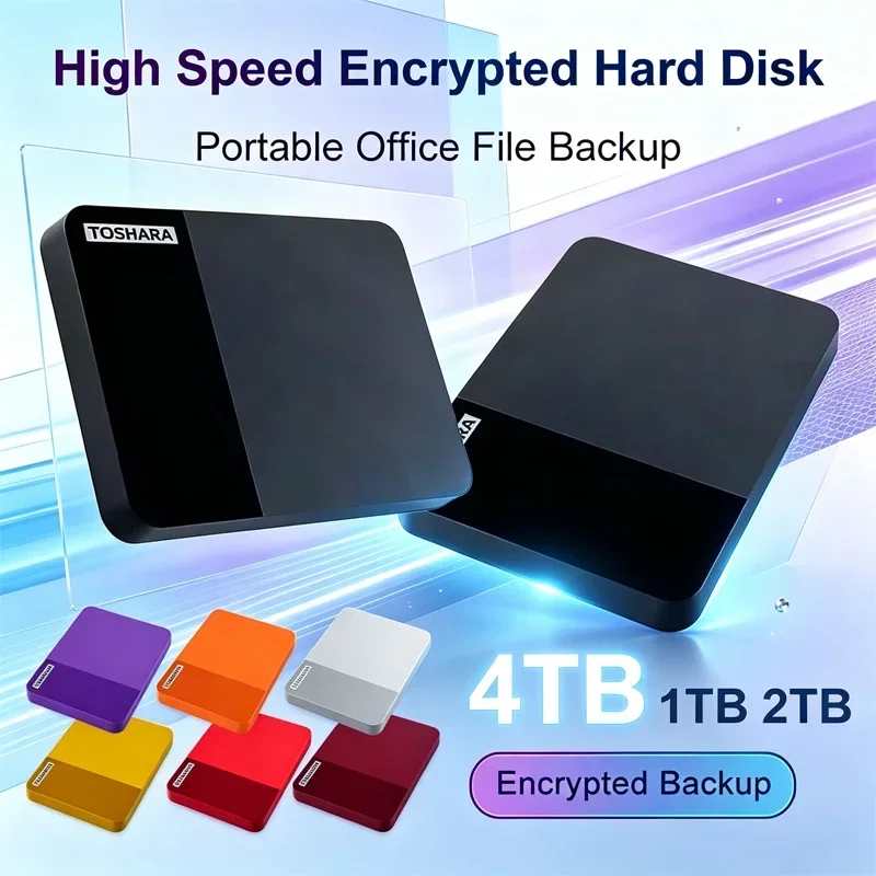 High Speed Portable External Hard Drive Encrypted USB3.0 Hard Disk 1TB 2TB 4TB Mass Storage for PC Laptop File Storage