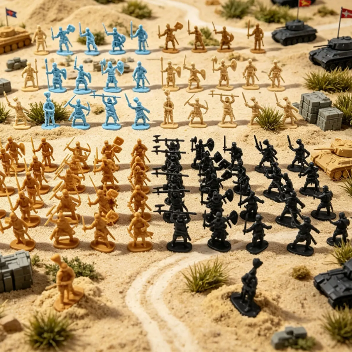 24Pcs Assorted Style Mini Medieval Soldier Figures, Versatile Miniatures for Diorama Crafting, Tabletop RPG Collections ZSY