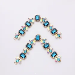 Free Shipping 24pcs Rhinestone Shoe Buckle Apparel Buckle Bridal Bikini Connector Headband Connector LSRC049