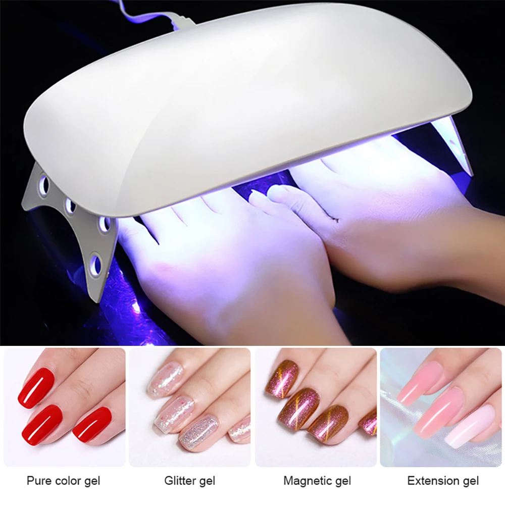 Mini เล็บแห้งโคมไฟ Led Uv Lamp Gel Polish Drying UV Curing Machine สำหรับเล็บเจลเล็บเจลตกแต่งเล็บ