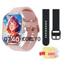 For KUMI KU7 Meta Smart watch Strap Band Silicone Sports women men Bracelet Screen protector