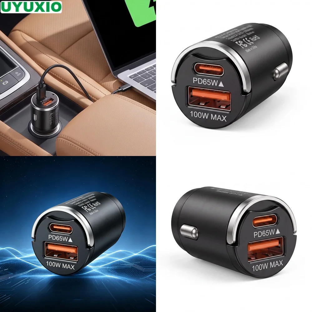 carregador-de-carro-de-carga-rapida-de-165w-com-saidas-usb-c-de-65w-e-usb-a-de-100w-para-viagens-e-uso-diario-design-de-encaixe-flush-em-liga-de-zinco