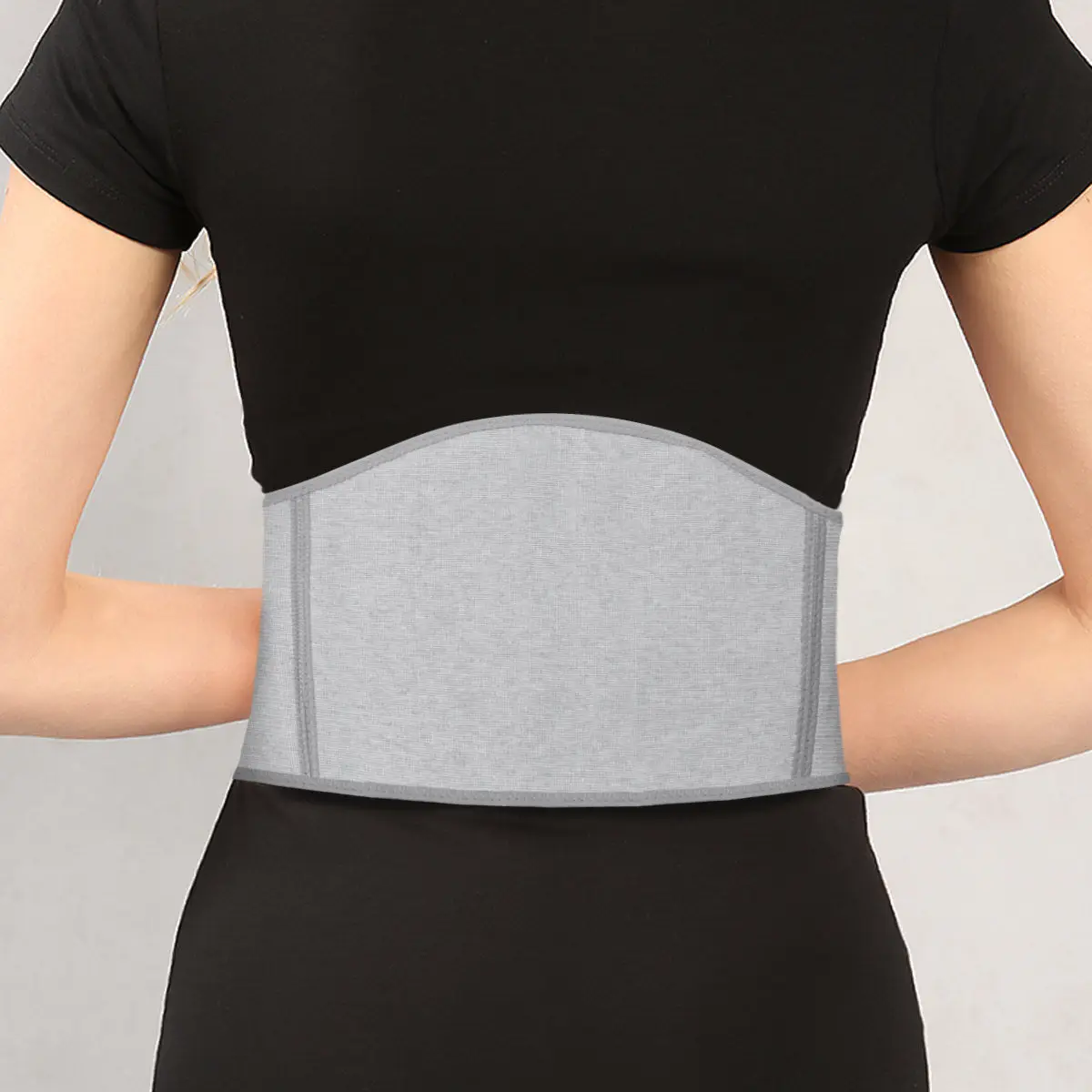 Kidney Binder Waistband Adjustable Breathable Stretchy Thermal Support for Back Waist Abdominal Wrap Belt Adults Elder L