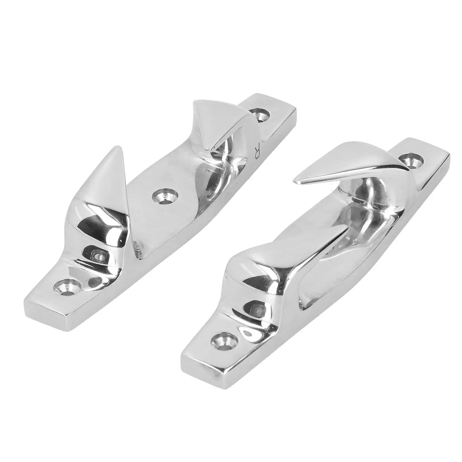 2pcs 6in Boat Anchoring Mooring Dock Cleats Left and Right Hollow Fairlead 316 Stainless Steel for marine Boat Accessories