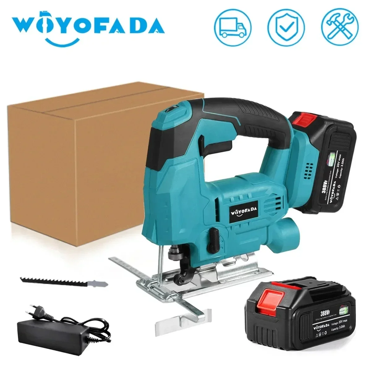 휴대용 다기능 목공 전동 공구, 무선 직소, 마키타 18V 배터리용, 20V, 55mm, 2700RPM