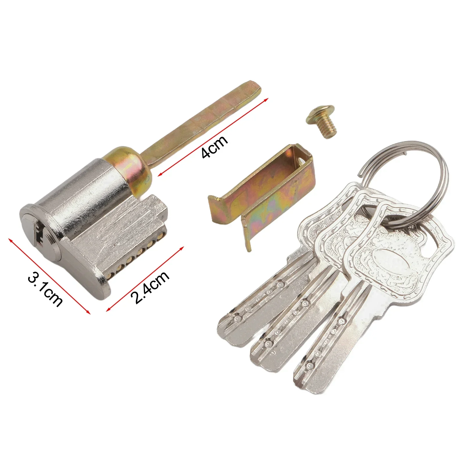 Peaceful Sleep Home Security Color Silver Single Tongue Lock Silent Lock Silent Lock Body Stainless Steel Material