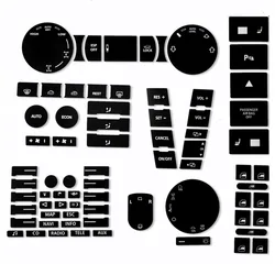 Pegatina de reparación de botones desgastados para VW Touareg, calcomanías para volante A/C, ventana climática, accesorios para coche, 2004-2009