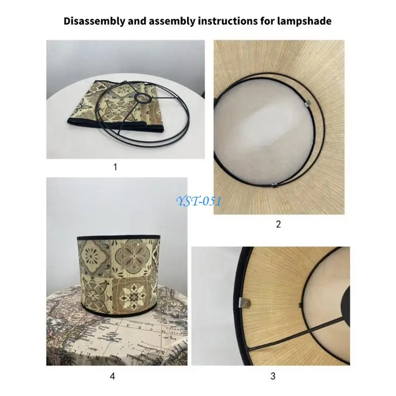 

E15A Deer Print Lamp Shades Drum Lamp Shade for Table Lamps Floor Lamps Replacement