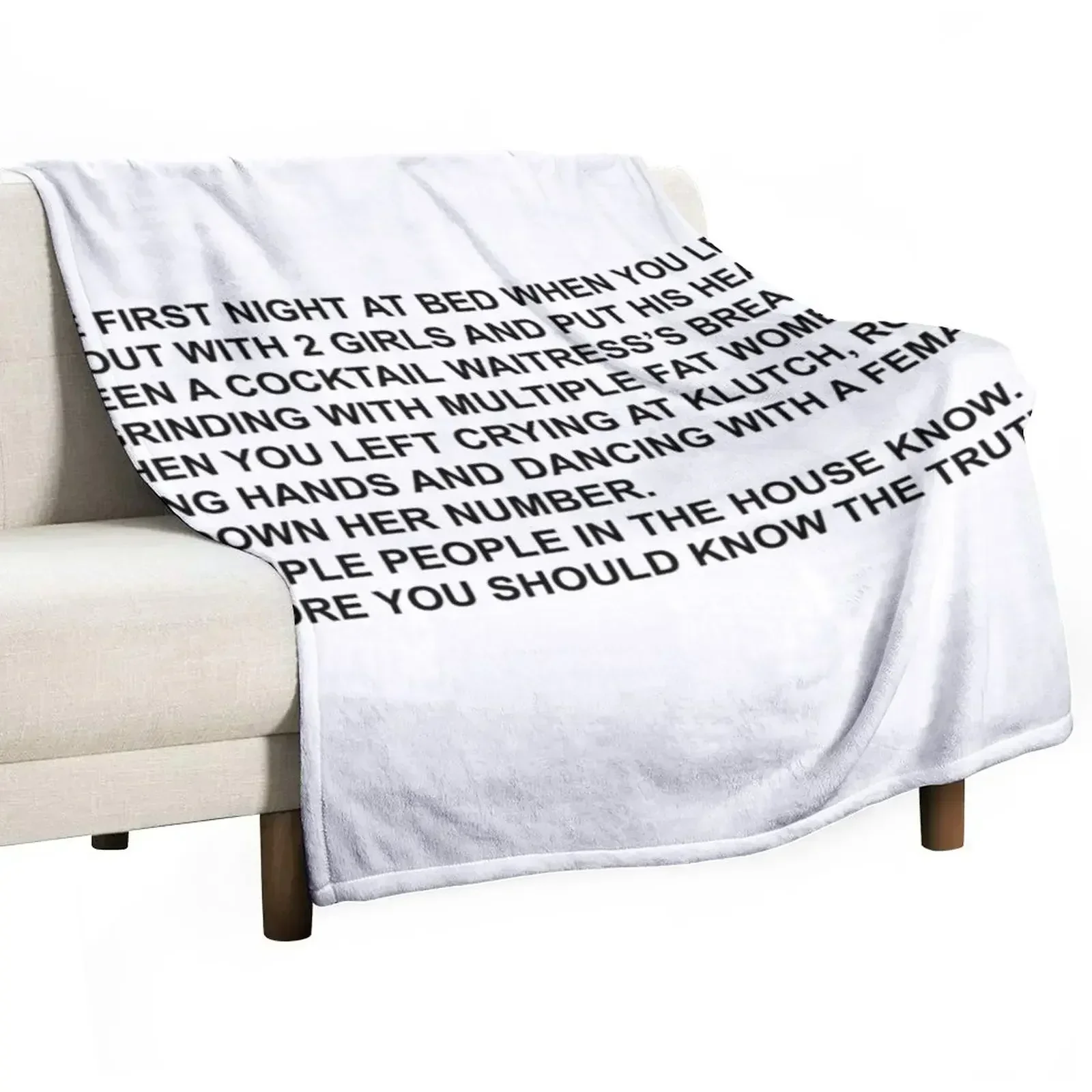 THE NOTE Throw Blanket Reusable Durable Soft Blanket for All Seasons