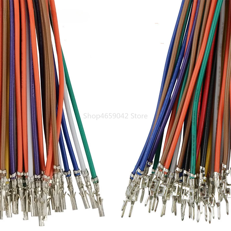 5PCS MX3.0 Male Female Terminal Line Single-end Terminal 1007-20AWG Line Wire Tail Tinned Single Wire Harness Length 20CM