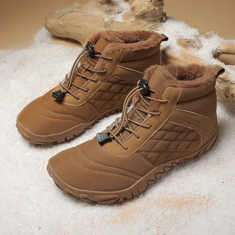Winter Warm Barefoot Shoes for Men and Women Outdoor Mountaineering Boots Waterproof Anti slip Breathable Suitable for Hiking