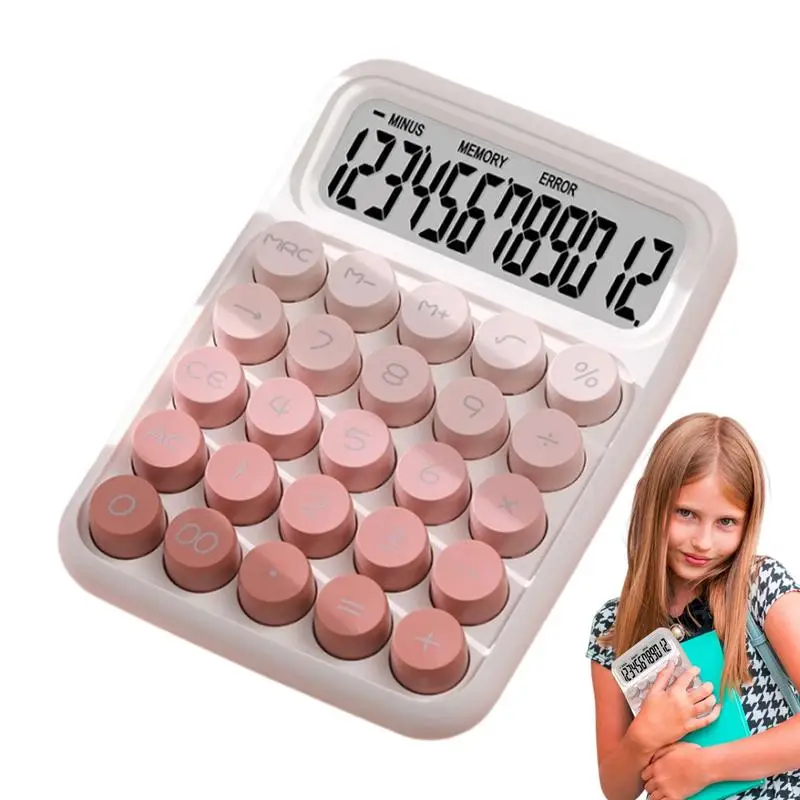 Kids Calculator Anti-slip Desk Calculator Big Button Cute Calculator Keyboard Calculator Ergonomic Desktop Calculators