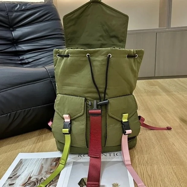 2026 New Style, Same Style as Fairy Sister, Fashionable and Versatile, Trendy South Korean Double Shoulder Silk Travel Backpack view 5