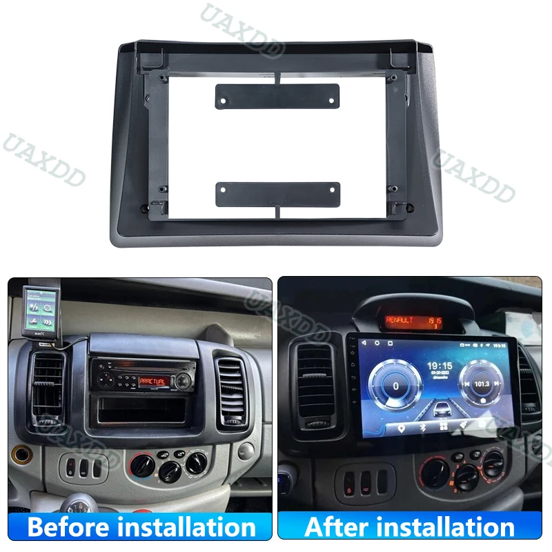 For 2001-2010 Renault Trafic 2006-2010 OPEL Vivaro 2006-2014 Nissan Primastar 10.1INCH Car Radio Fascias Android 2 Din Frame Kit