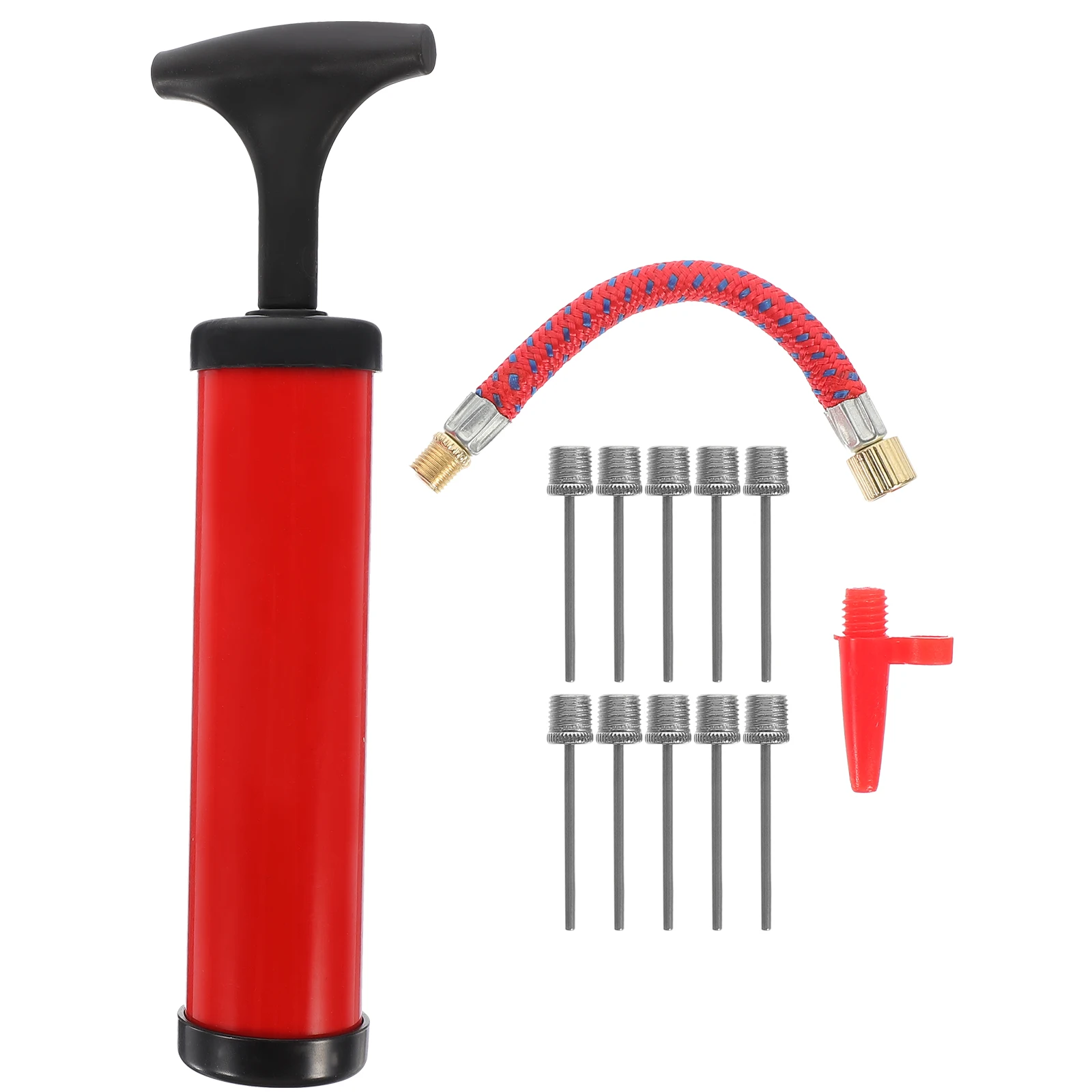 

Basketball Pump Portable School Inflator Gas Nozzle Inflatable Red Aluminum Alloy Inflation Needles