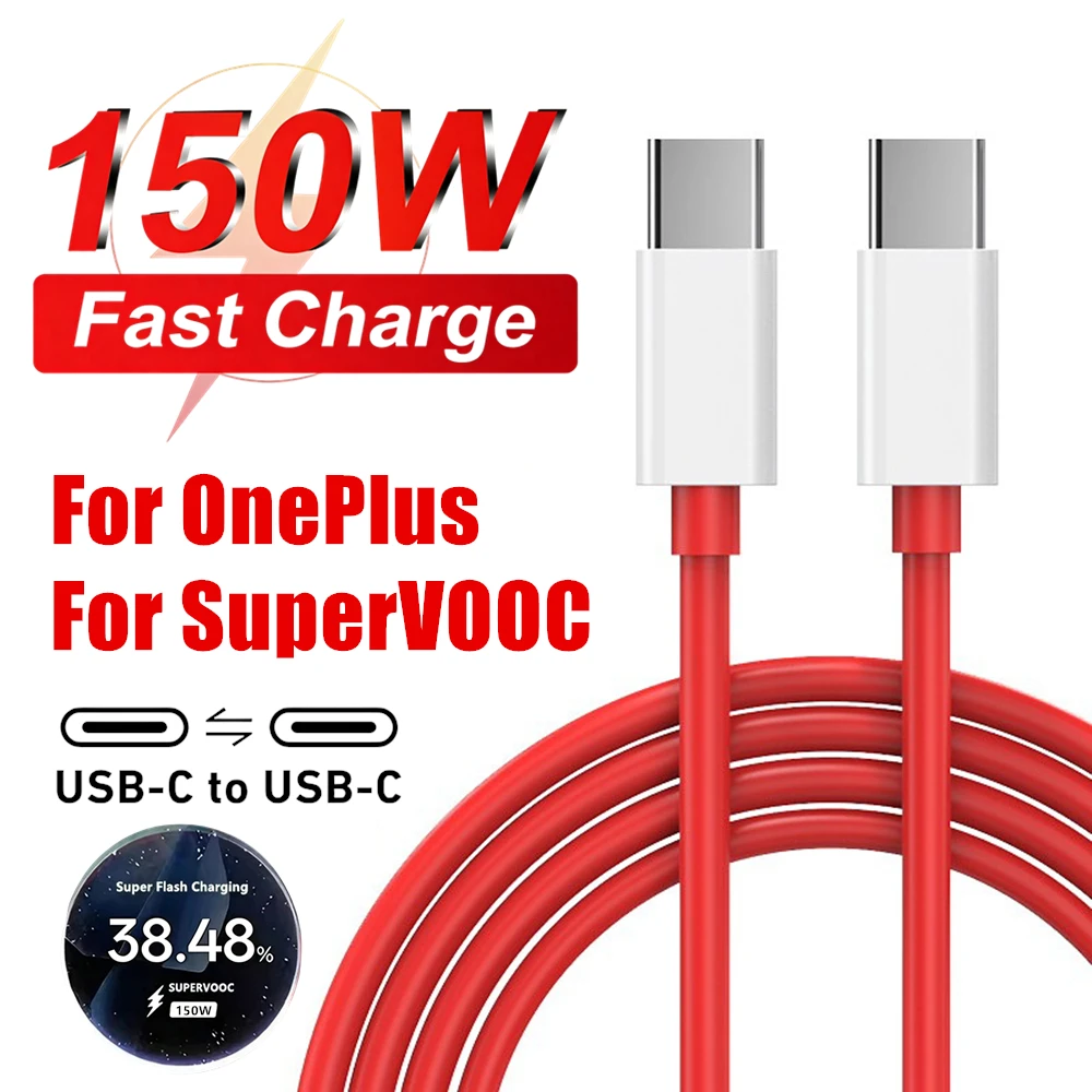 3PCS 150W Dual USB-C Super Fast Charging Cable For OnePlus 9 10 Pro 11 12 13 15 Nord CE 2T 3 4 5 6 N300 Type C Quick Charge Line