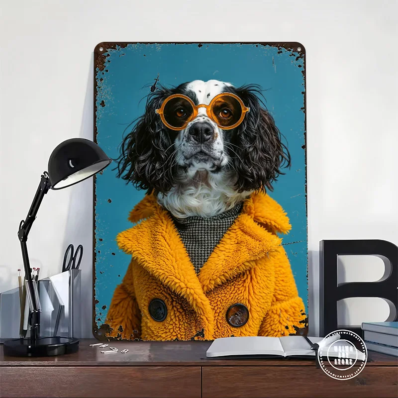 Funny Fashion Dog Poster Customized Vintage Metal Signs Wall Art Retro Tin Plaque for Bar Accessories Home Decor Items House