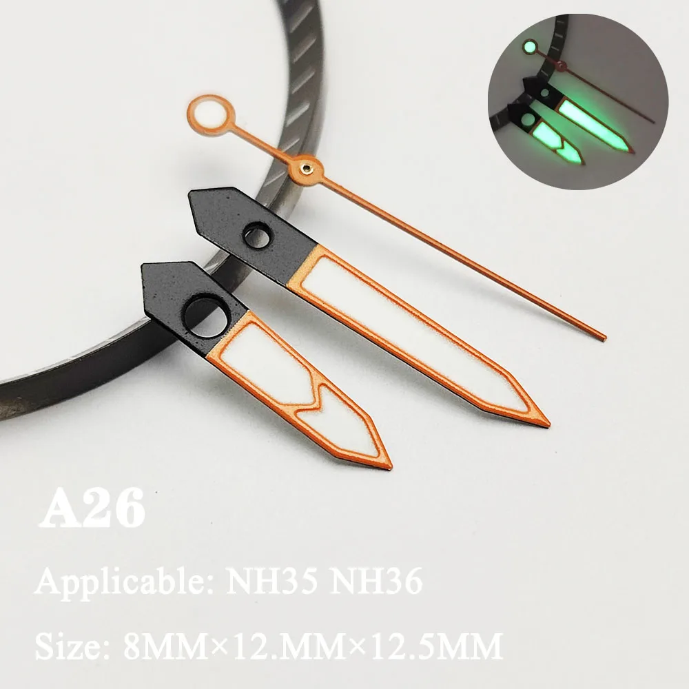 Nh35มือ nh35ดูกรณีมือ nh36ตัวชี้มือ nh35ส่วนต่างๆของนาฬิกา nh35มือสีเขียวเรืองแสง NH35 A9มือเคลื่อนไหว