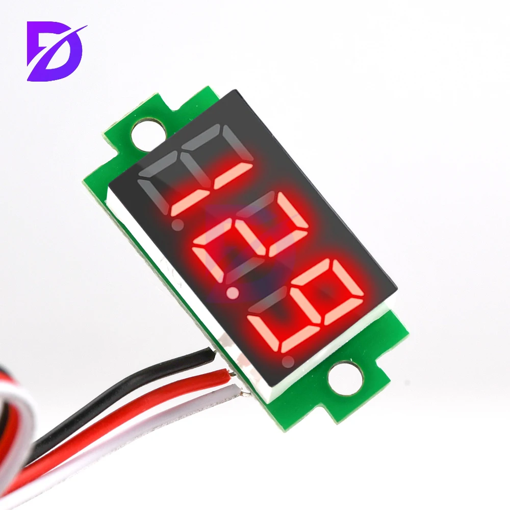 0,36 Zoll DC 4,7-32 V 2 Drähte Mini Digit Display Voltmeter Mini LED Digital Panel Volt Spannung Meter Instrument Auto 12 V 24 V