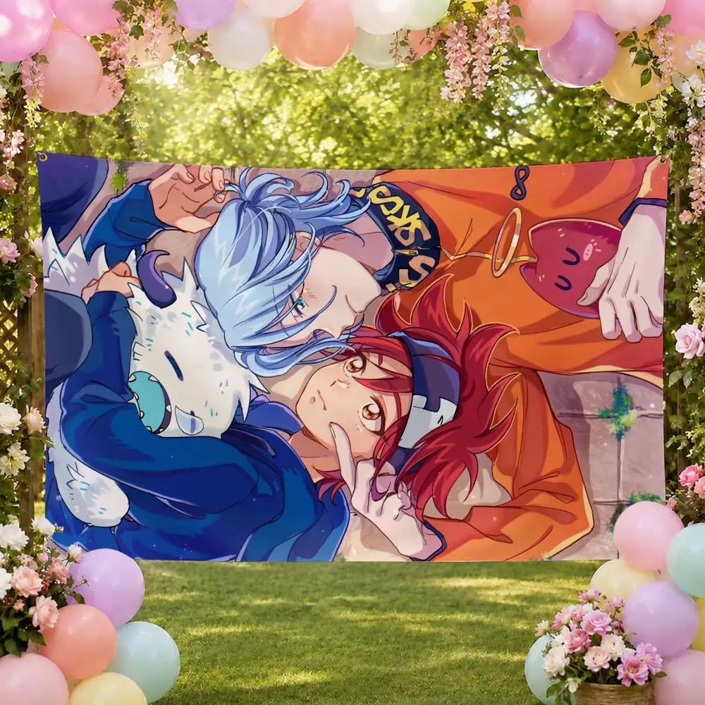 Anime Skate Sports SK8 the Infinity Flags Fan Banner Tapestry Wall Hanging Garage BarDorm Camp Party Outdoor Home Decor Gift