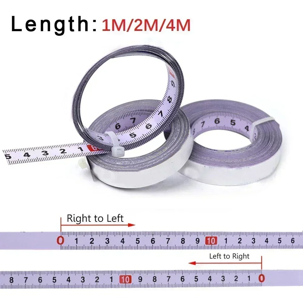 

Self-adhesive Tape Measure Steel Tape Ruler Metric Scale 1/2/4M Length For Router Table Saw Household /Woodworking Measuring To