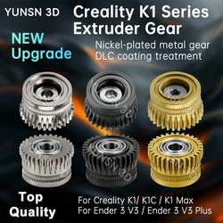 CR K1C Extruder Gear All Metal Filament Drive Gear for Creality K1 Max/K1 Extruder Nickel Plated DLC Coating High Hardness Wear