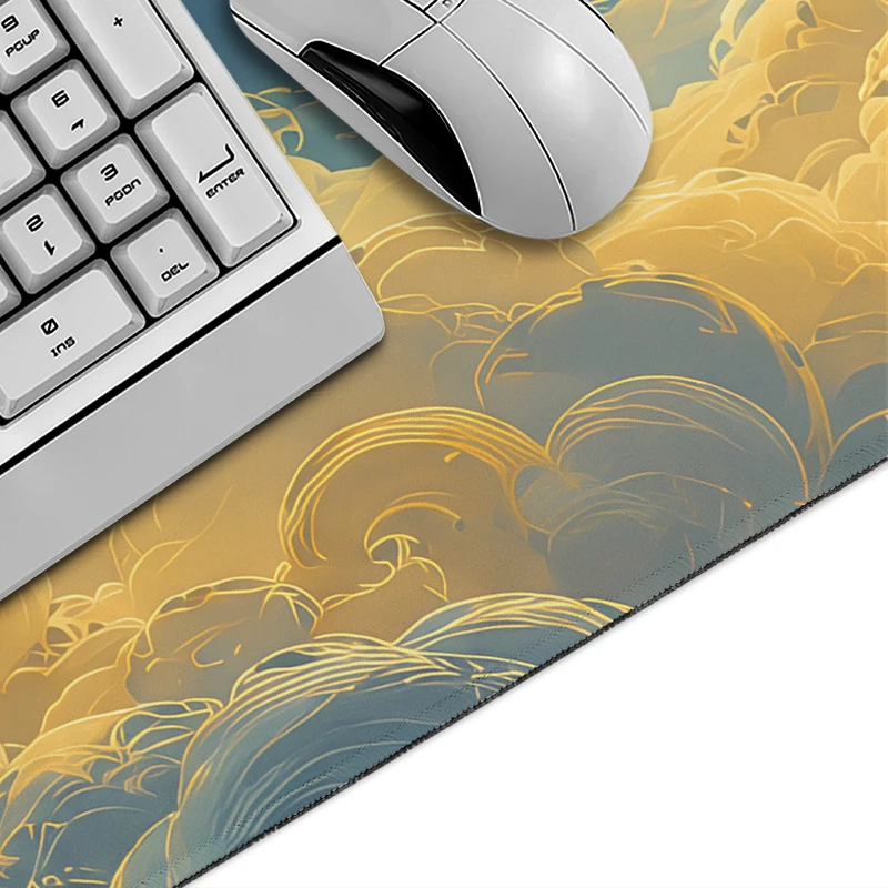 Mouse Pad Golden Clouds Starry Sky Gamer XL Custom Large Mousepad XXL keyboard pad Natural Rubber Soft Carpet Computer Mice Pad