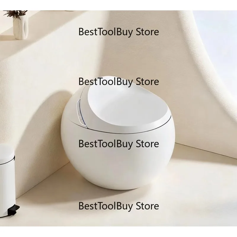 

Toilet Automatic Sensor Flushing Toilet New Design Electric One Piece Tank Less Egg Shape Advanced Remote Control