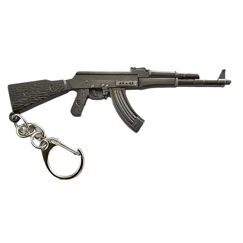 9cm CSGO New Style AK-47 Model Weapon Keychain for Men Boys Counter Strike Metal Key Ring Fans Collectible Jewelry Accessories