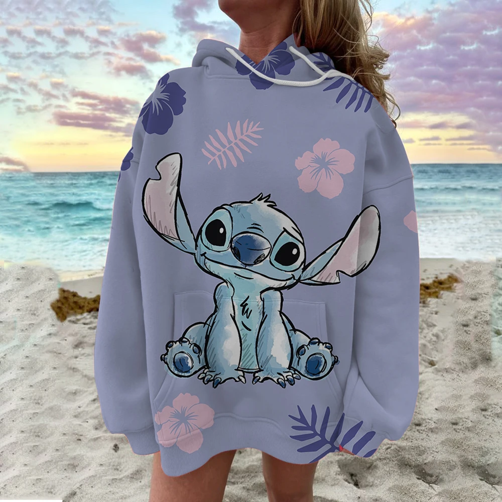 Heißer Verkauf Kawaii Lustige Disney Stich Hoodie Frauen Und Mann Cartoon Kleidung Lilo und Stitch Sweatshirt Manga Hoody Baby Casual Top