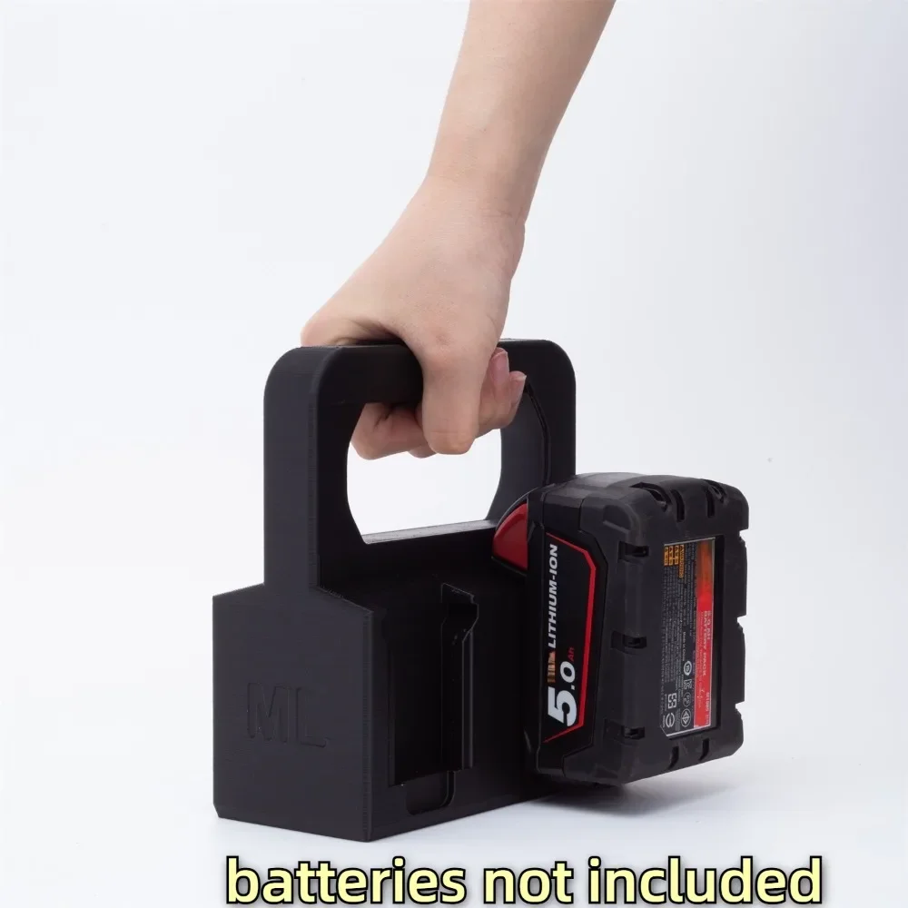 4x battery case box storage bracket for Milwaukee 18V Battery Series Portable Handheld Basket（NO Batteries）