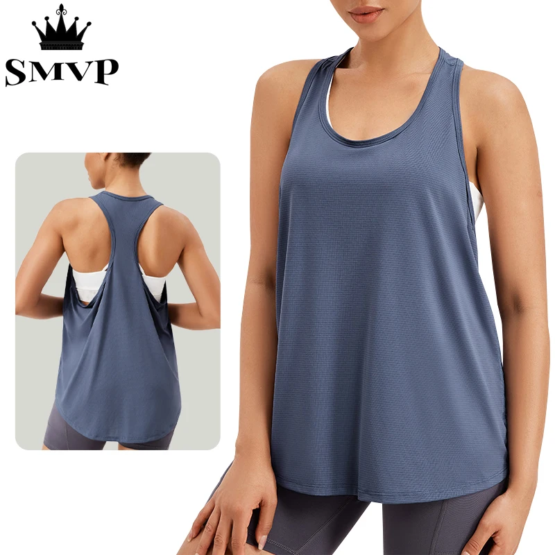

Smvp women's sports sleeveless blouse loose camisole, quick-drying breathable fitness running yoga women's clothing