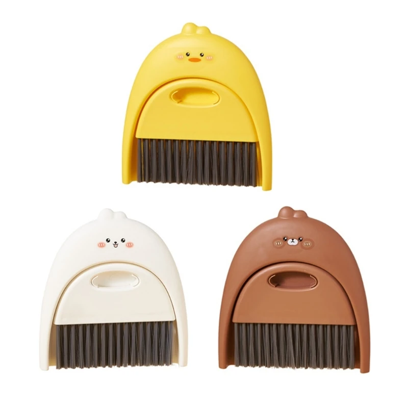 Mini Cartoon Broom Dustpan Suit Student Kid Cleaning Brush Small Broom Set for Home Bedroom Room Bed Clean