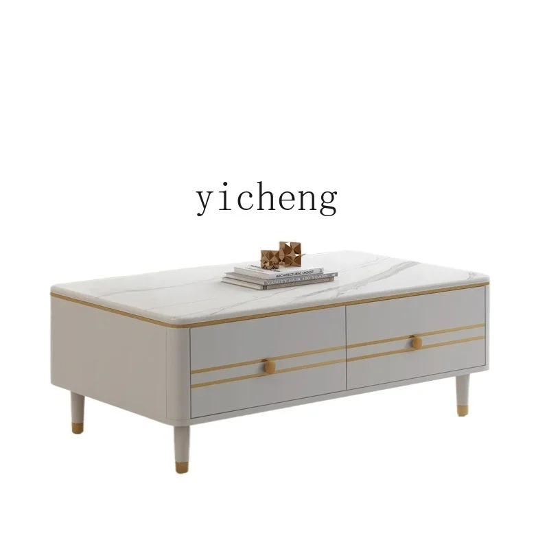 

High-Grade Affordable Luxury Style Coffee Table TV Cabinet Marble Simple Modern High-End Small Apartment