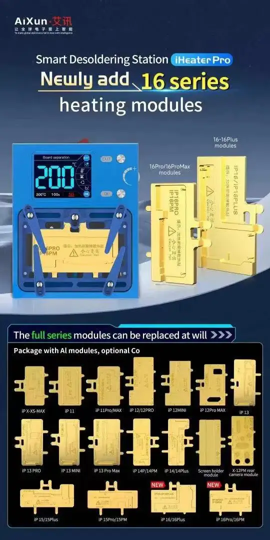 Aixun iHeater Pro Desoldering Station for X 11 12 13 14 15 16PM Chip Motherboard Layered Repair Preheating Table