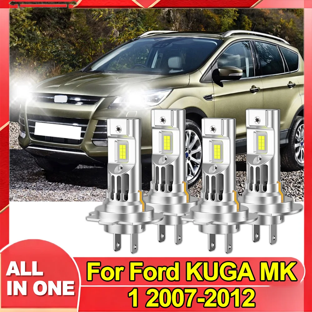 

For Ford KUGA MK 1 2007-2012 H7 LED Headlight High Low Beam Bulbs Kit 6000K White uograde 3570 chips 20000LM light Bulbs