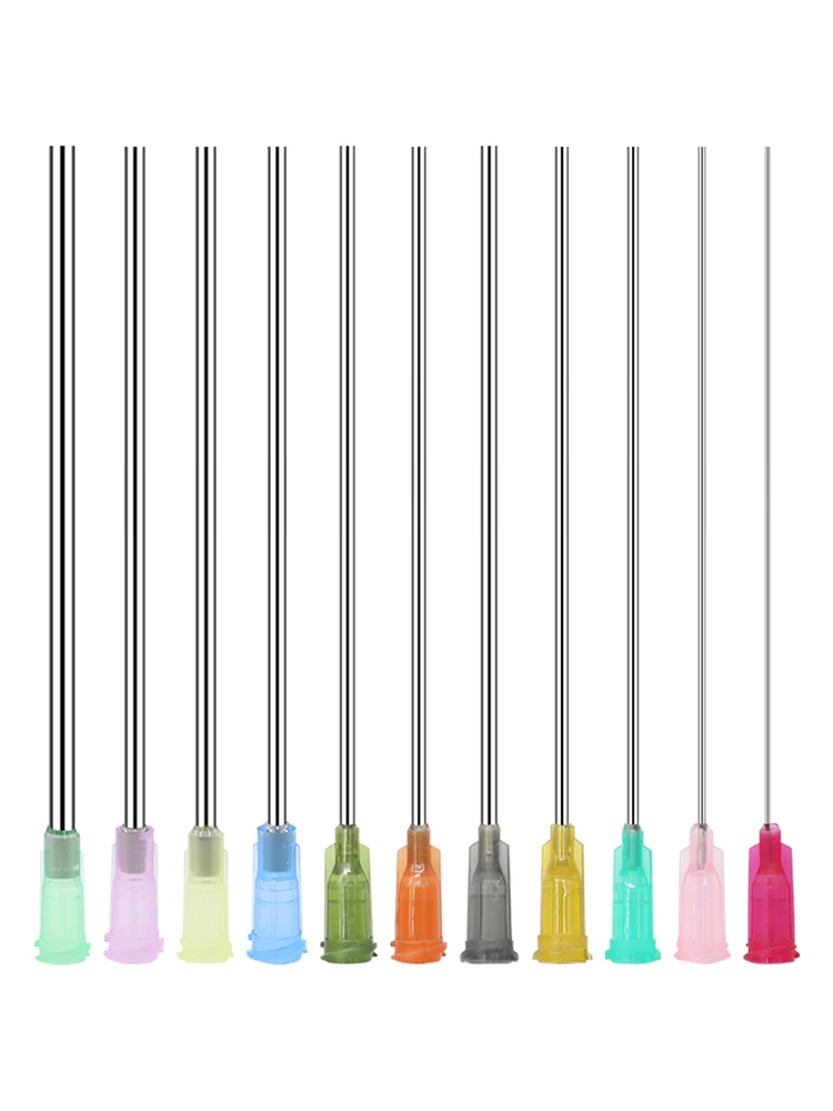 20pcs 100mm Dispensing Needle Glue Needle 4 Inch Stainless Steel Glue Needle for Filling E-liquid, Ink and Syringe