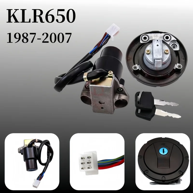 

For Kawasaki KLR650 1987-2007 Motorcycle Ignition Switch Fuel Gas Cap Cover Lock Key Set KLR 650 klr650 2003 2004 2005 2006 2007