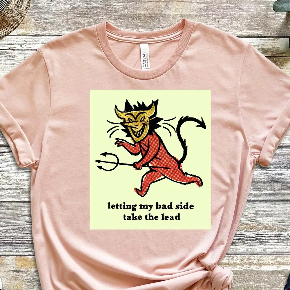 Letting My Bed Side Take The Lead T Shirt Evil Different But Great Secret Personality Hannya