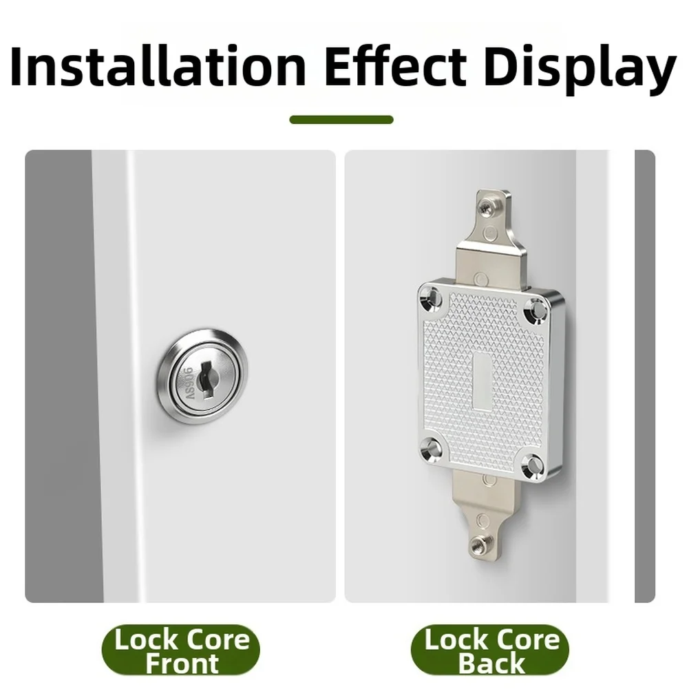Zinc Alloy Cabinet Floor Lock with Tamper Resistant Design Foldable Copper Key for Wardrobe For file Cabinet Storage Cabinet Use