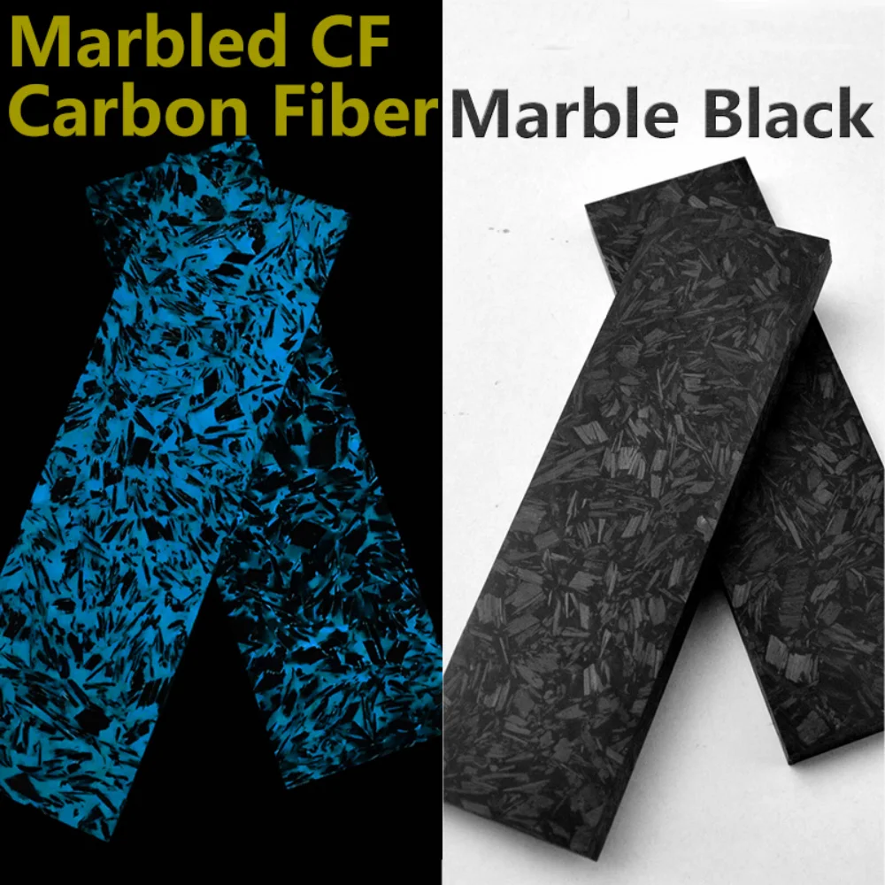 135X40X5MM  EDC Blue Luminous DIY Handle Patch DIY Knife Handle Patch Marble Patterned Luminescent Carbon Fiber Board
